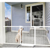 Image of Adjustable Baby Kids Pet Safety Security Gate Stair Barrier Support Ramp White