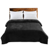 Image of Black Colour DreamZ 320GSM 220x160cm Ultra Soft Mink Blanket Warm Throw