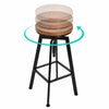 Image of 4x Levede Industrial Bar Stools Kitchen Stool Wooden Barstools Swivel Vintage