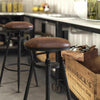 Image of 2x Levede Rustic Industrial Bar Stool Kitchen Stool Barstool Swivel Dining Chair