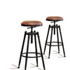 Image of 2x Levede Rustic Industrial Bar Stool Kitchen Stool Barstool Swivel Dining Chair