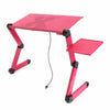 Image of Portable Adjustable Foldable Laptop Notebook PC Desk Table Vented Stand Bed Tray