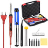 Image of JCD 908S 80W Soldering Iron Kit Adjustable Temperature 110V 220V LCD Solder Welding Tools Ceramic Heater Soldering Tips Desoldering Pump Tweezer 180~500℃