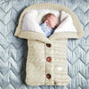 Image of Baby Hooded Swaddle Knit Wrap Blanket Warm Pram Pushchair Stroller Sleeping Bag