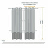 Image of 2x Blockout Curtains Panels 3 Layers Eyelet Room Darkening 140x230cm Charcoal