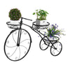 Image of 3 Tier Bicycles Plant Stand Metal Flower Pots Garden Decor Shelf Rack