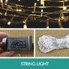 Image of 500 LED Curtain Fairy String Lights Wedding Outdoor Xmas Party Lights Warm White