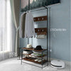 Image of Coat Hangers Standing Coat Rack Solid Wood Iron Shoe Rack Coat Stand Clothes Rack