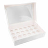 Image of 24 Holes Cupcake Boxes 5/20 Pk Window Face With Inserts Cake Boxes Board