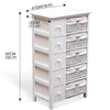 Image of Levede Chest of Drawers Dresser Bedroom Storage Cabinet Baskets Hallway Tables