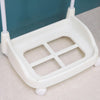 Image of 2 Tier Bathroom Laundry Clothes Baskets Bin Hamper Mobile Rack Removable Shelf