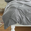 Image of DreamZ Diamond Pintuck Duvet Cover Pillow Case Set in Double Size in Grey
