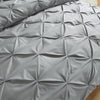 Image of DreamZ Diamond Pintuck Duvet Cover Pillow Case Set in Double Size in Grey