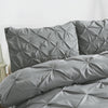 Image of DreamZ Diamond Pintuck Duvet Cover Pillow Case Set in Double Size in Grey