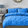 Image of DreamZ Diamond Pintuck Duvet Cover Pillow Case Set in Super King Size in Navy