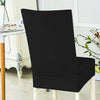 Image of 1x Stretch Elastic Chair Covers Dining Room Wedding Banquet Washable Black