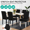 Image of 1x Stretch Elastic Chair Covers Dining Room Wedding Banquet Washable Black