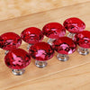 Image of 10 Pcs 40mm Clear Diamond Shape Glass Door Knob Drawer Cabinet Handle