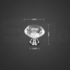 Image of 10 Pcs 40mm Clear Diamond Shape Glass Door Knob Drawer Cabinet Handle