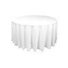 Image of 1 Pc 305cm White Round Fitted Tableclothes Hemmed Edges Trestle Event Wedding