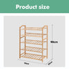 Image of Levede Bamboo Shoe Rack Storage Wooden Organizer Shelf Stand 5 Tiers Layers 70cm