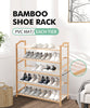 Image of Levede Bamboo Shoe Rack Storage Wooden Organizer Shelf Stand 5 Tiers Layers 90cm