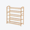 Image of Levede Bamboo Shoe Rack Storage Wooden Organizer Shelf Stand 5 Tiers Layers 90cm