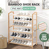 Image of Levede Bamboo Shoe Rack Storage Wooden Organizer Shelf Stand 6 Tiers Layers 90cm