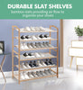 Image of Levede Bamboo Shoe Rack Storage Wooden Organizer Shelf Stand 6 Tiers Layers 90cm