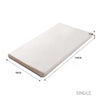 Image of DreamZ 7cm Memory Foam Bed Mattress Topper Polyester Underlay Cover Double