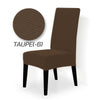 Image of 8x Stretch Corduroy Dining Chair Cover Seat Cover Protector Slipcovers Chocolate