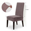 Image of 8x Stretch Corduroy Dining Chair Cover Seat Cover Protector Slipcovers Chocolate