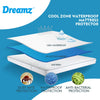 Image of DreamZ Fitted Waterproof Mattress Protectors Quilted Honeycomb Topper Covers Q