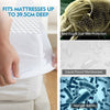 Image of DreamZ Fitted Waterproof Mattress Protectors Quilted Honeycomb Topper Covers Q