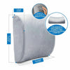 Image of Memory Foam Seat Cushion Lumbar Back Support Orthoped Office Pain Relief Grey