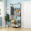 Image of Floor Cloth Shelf Coat Hat Rack Floor Standing Hanger Anti-rust Metal Iron Clothing Hanging Storage Shelf Organizer