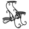 Image of Metal Shelf Flower Pot Mini Black/White/Bronze 3 Layers Plant Stand Rack Holder For Garden Indoor Outdoor Decoration