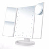 Image of Foldable Triple-Panel LED Makeup Mirror