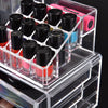 Image of 9 Drawer Clear Acrylic Cosmetic Makeup Organizer Jewellery Storage Box