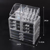 Image of 9 Drawer Clear Acrylic Cosmetic Makeup Organizer Jewellery Storage Box