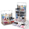 Image of Cosmetic Organizer Clear Acrylic Jewellery Box Makeup Storage Case Drawers