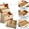 Image of Essential Oil Storage Box Wooden 59 Slots Aromatherapy Organiser Container Case