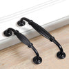 Image of 10x 128mm Black Antique Style Door Drawer Kitchen Handle Handles Pull Knob Tool