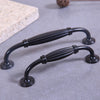 Image of 10x 128mm Black Antique Style Door Drawer Kitchen Handle Handles Pull Knob Tool