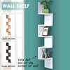 Image of Levede 5 Tier Corner Wall Shelf Display Shelves DVD CD Storage Zig-tag Rack