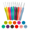 Image of 30 Pcs Crochet Hooks Kit Yarn Knitting Needles Sewing Tools Grip Set With Bag