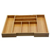 Image of Expandable Bamboo Cutlery Tray Utensil Drawer Kitchen Organizer Insert Divider