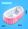 Image of Inflatable Baby Tub Travel Bath Kids Bathtub Shower Newborn Swimming Pool Pink