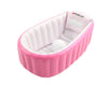 Image of Inflatable Baby Tub Travel Bath Kids Bathtub Shower Newborn Swimming Pool Pink