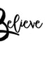 Image of Believe Digital Print, Printable Inspirational Art, Black n White Print, Digital Wall Print, Instant Download, Believe Quote Wall Decor